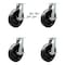 Service Caster 12'' Heavy Duty Phenolic Wheel Caster Set with Brakes and Swivel Locks, 4PK CRAN-SCC-KP92S1230-PHR-SLB-BSL-4 - alternate 1